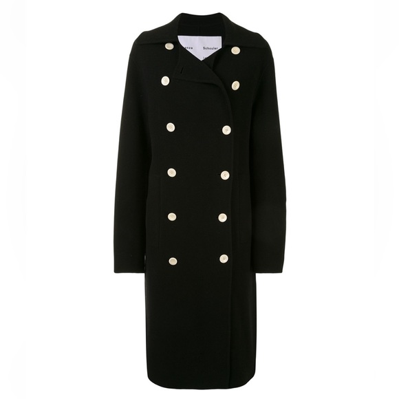 NWT Proenza Schouler white label double breasted long coat wool cashmere luxe - Picture 6 of 14